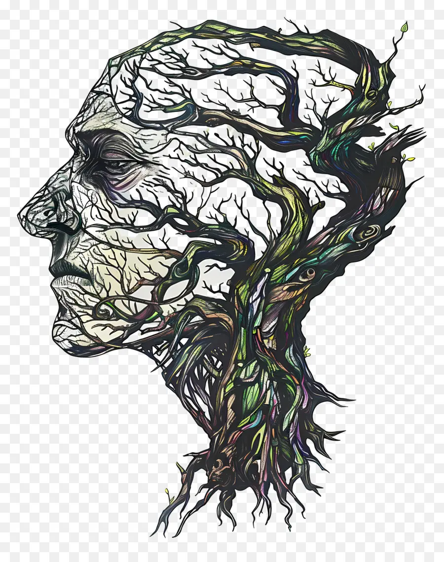 Hombre Abstracto，Árbol PNG