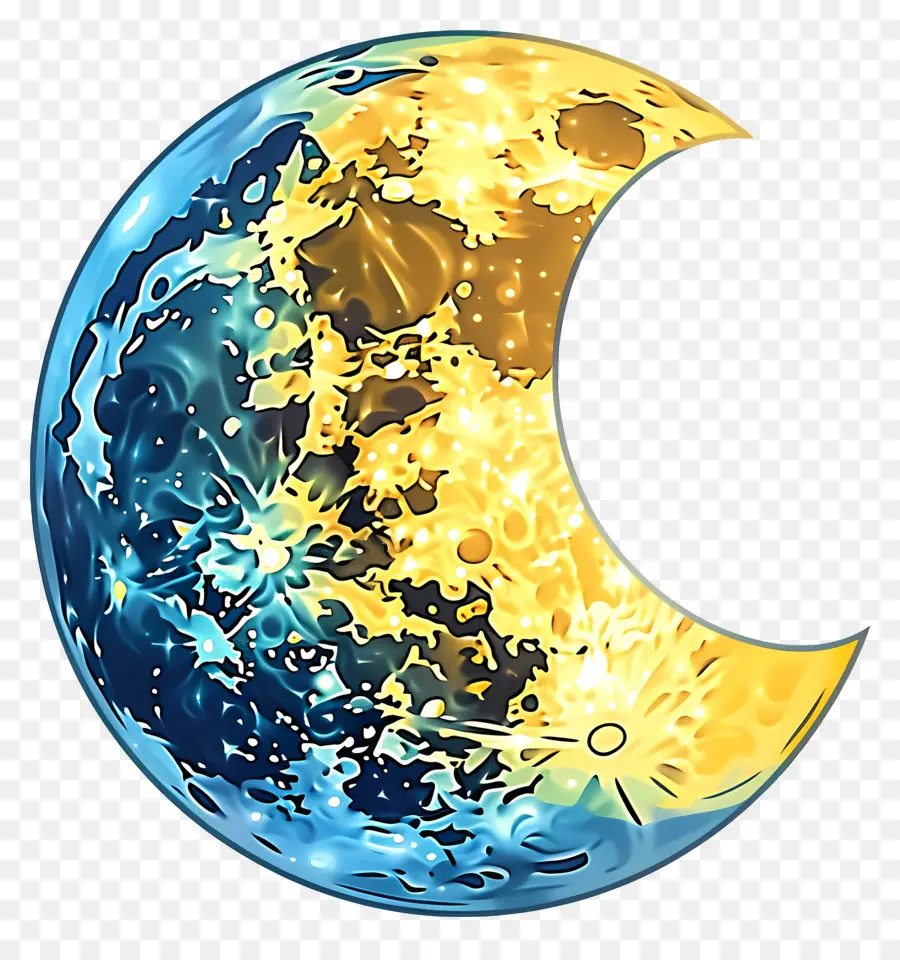 Luna，Oro PNG