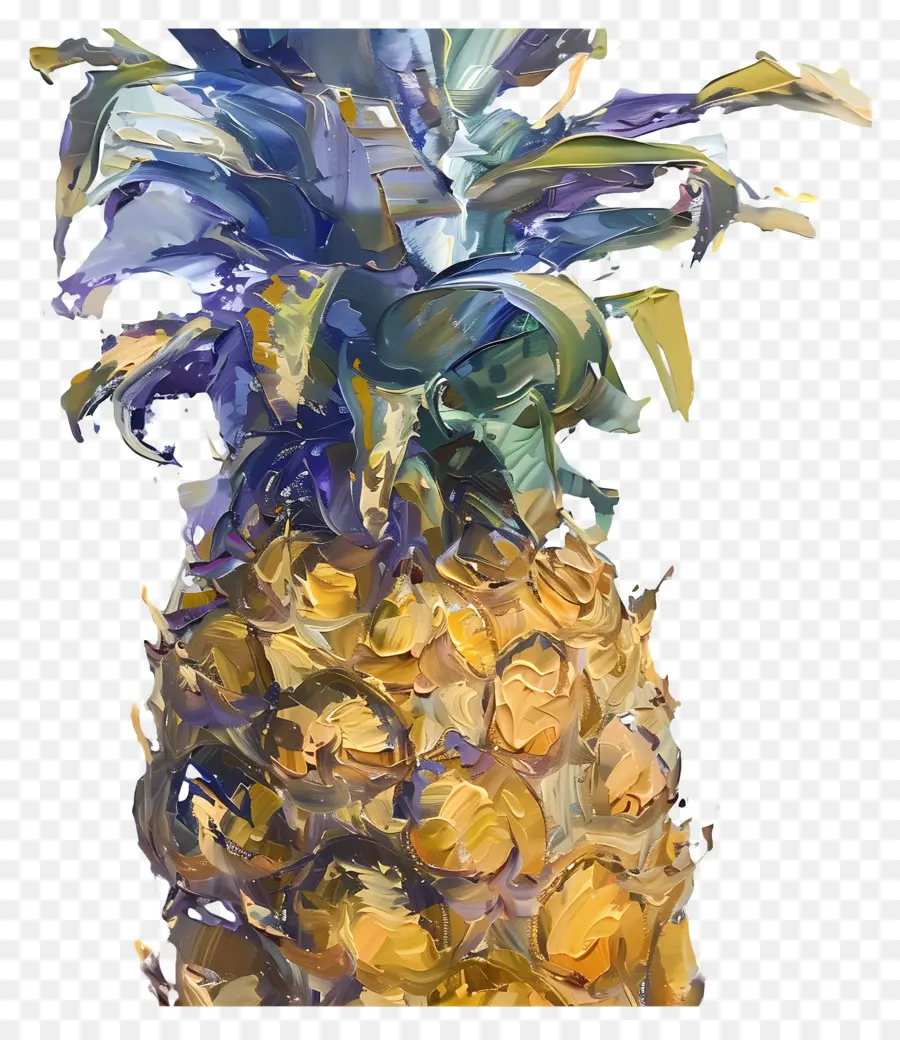 Pintura Al óleo，Piña PNG