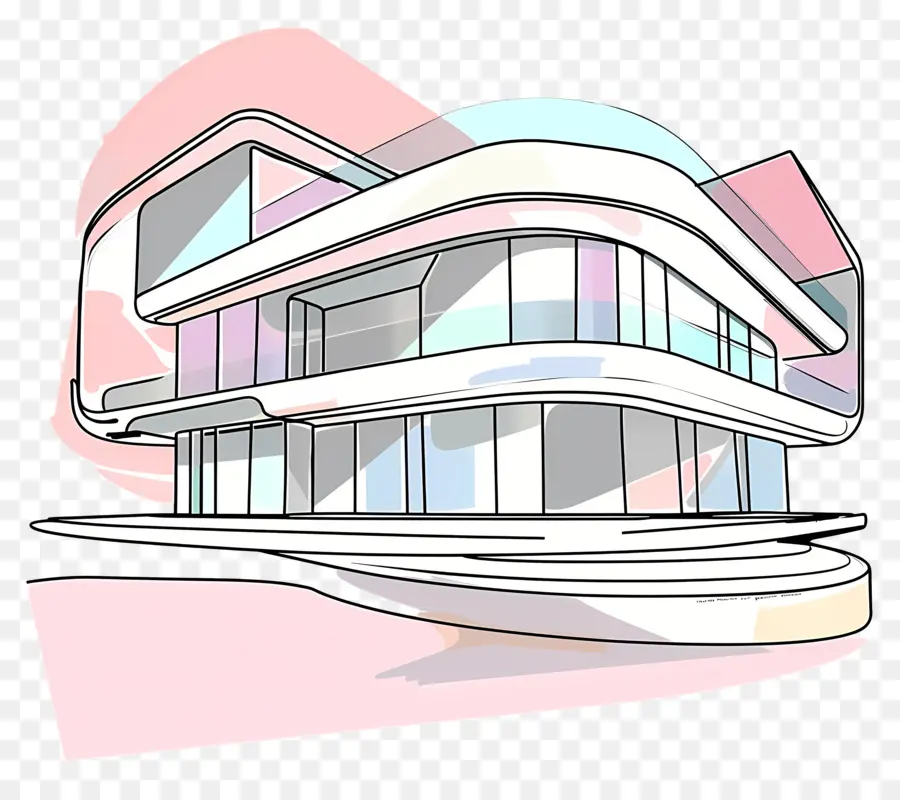 La Arquitectura Moderna，Edificio De Cristal PNG