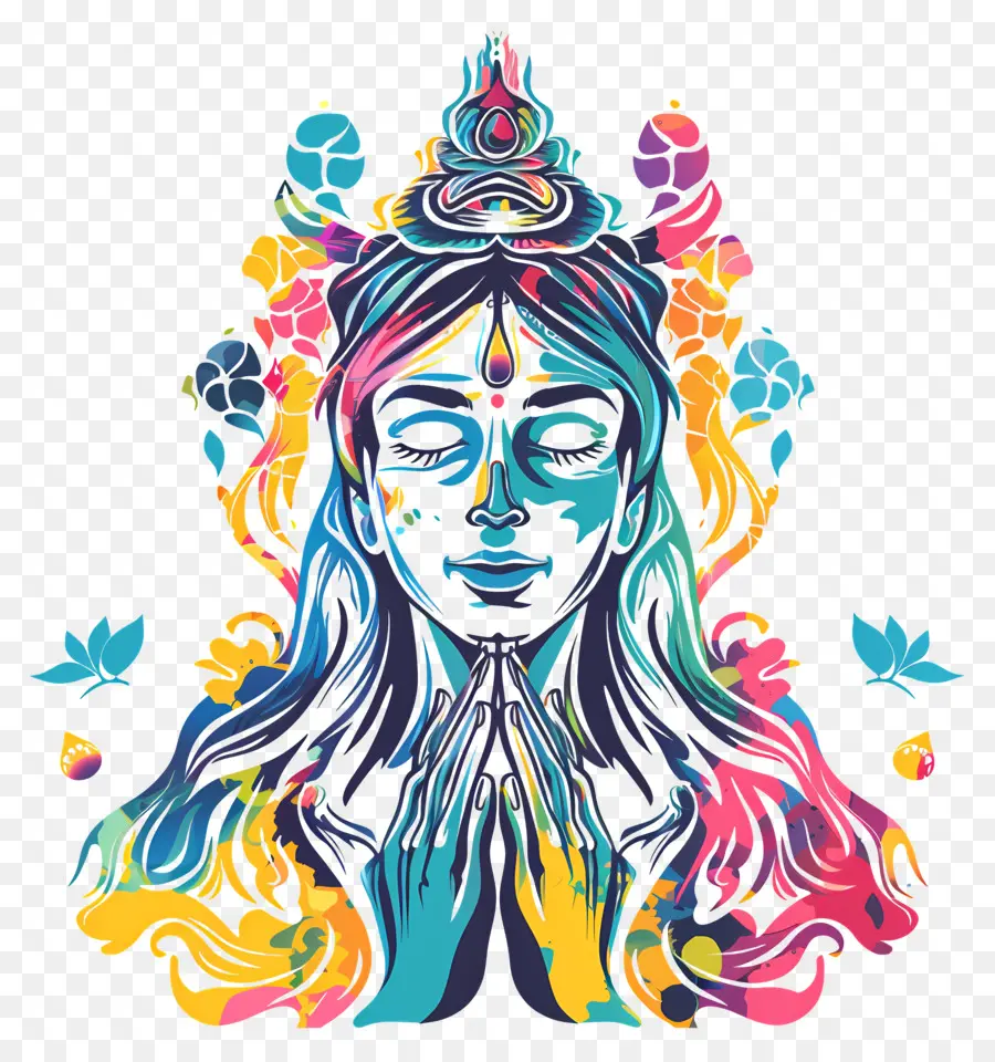 Namaste，Mujer PNG