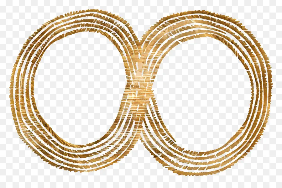 Símbolo De Infinito Dorado，Signo De Oro Dorado PNG