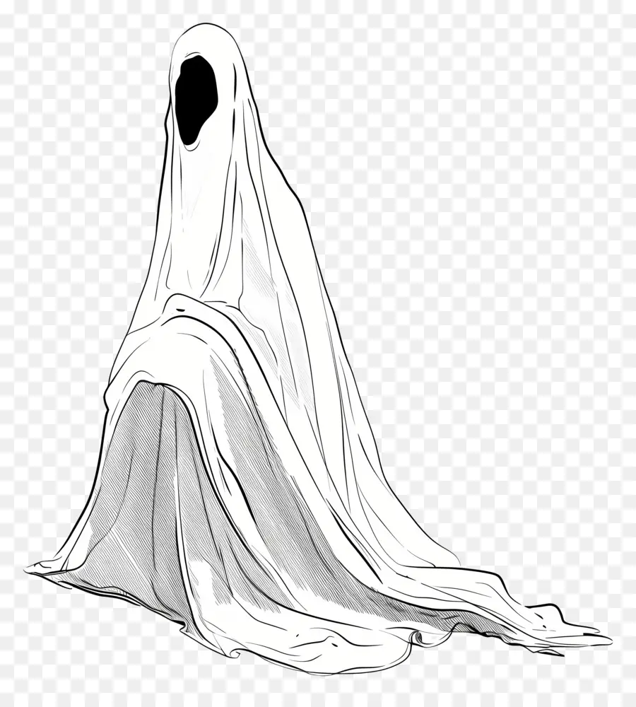 Fantasma，Mujer Con Vestido Blanco PNG