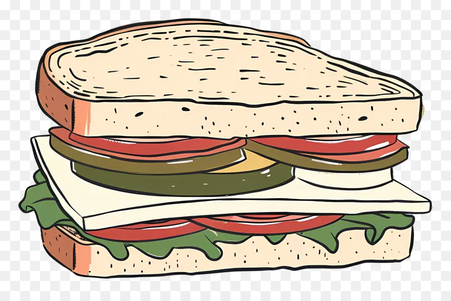 Sandwich，Sándwich De Pavo PNG