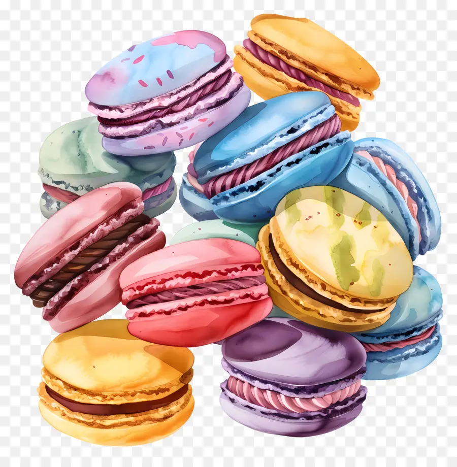 Macarons，Pasteles Franceses PNG