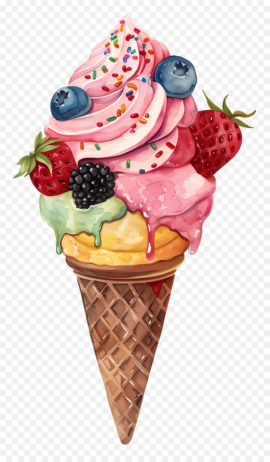 Helado，Cono De Helado PNG