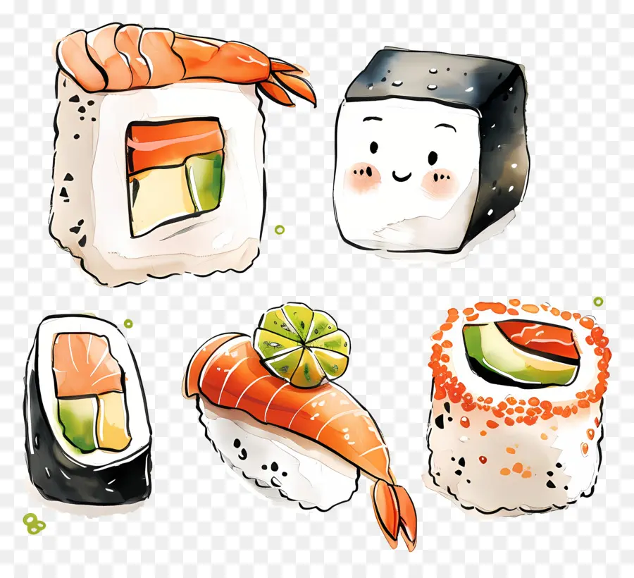 Sushi，Rollos De Sushi PNG