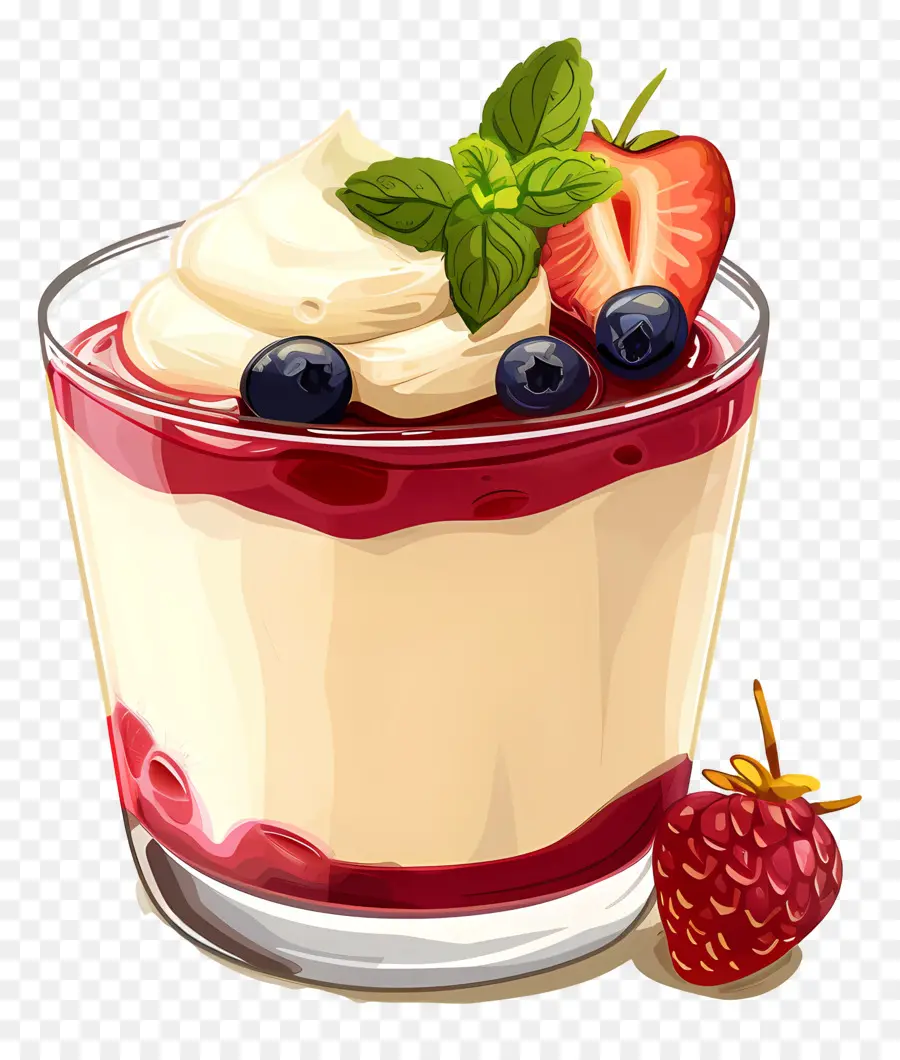 Panna Cotta，Postre En Vaso PNG