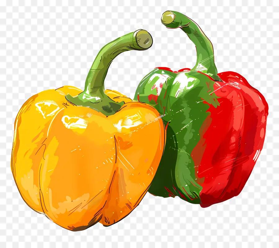 Bell Peppers，Pimiento Rojo PNG