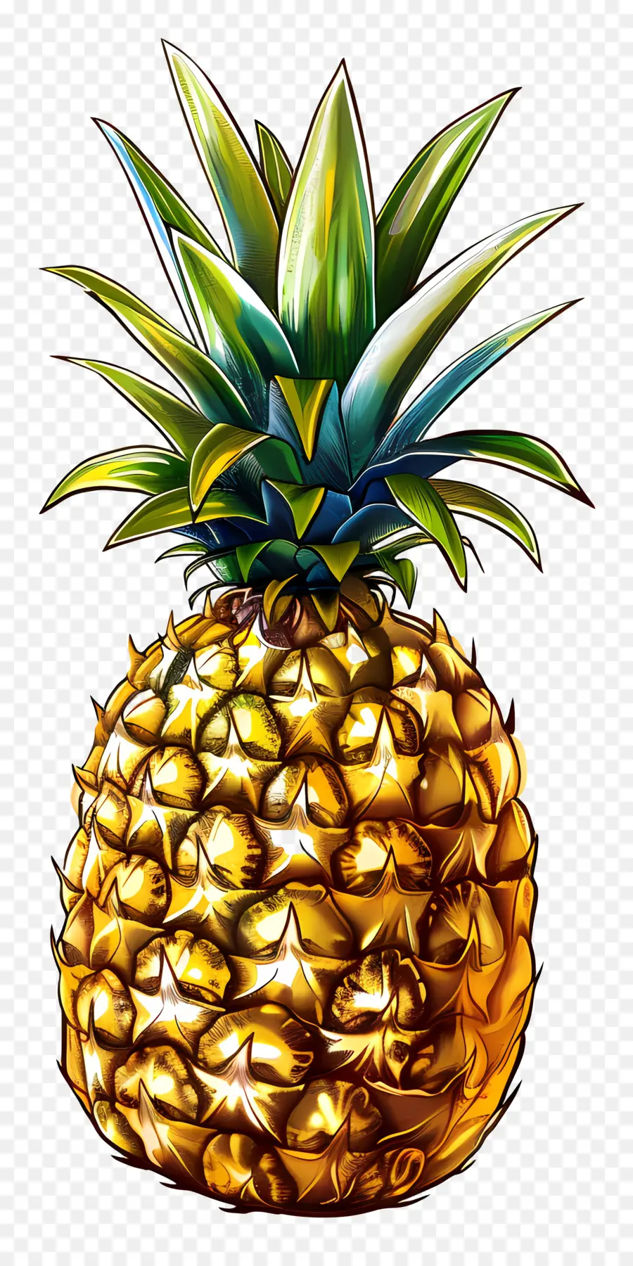 Piña，Piña Dorada PNG