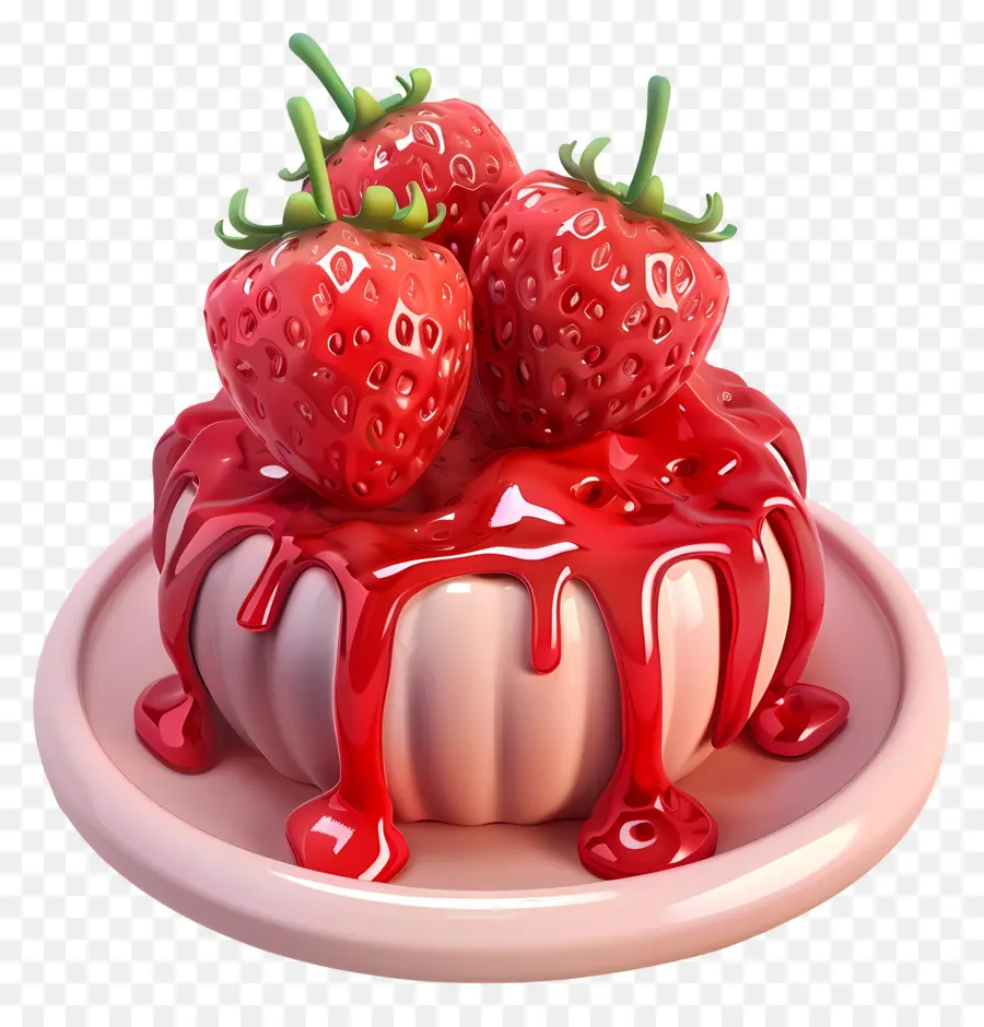 Pastel De Lava De Fresa，Pastel De Chocolate PNG