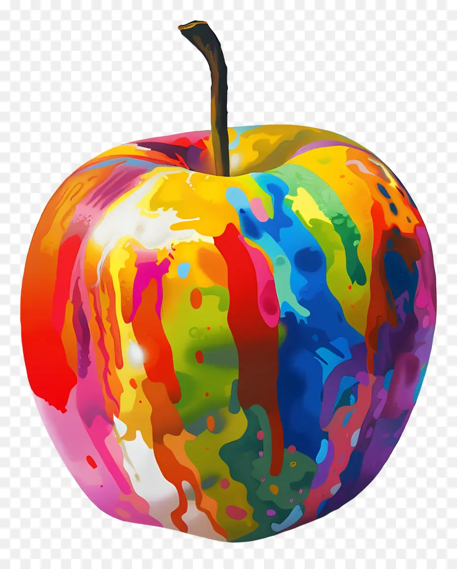 Apple，Manzana Multicolor PNG