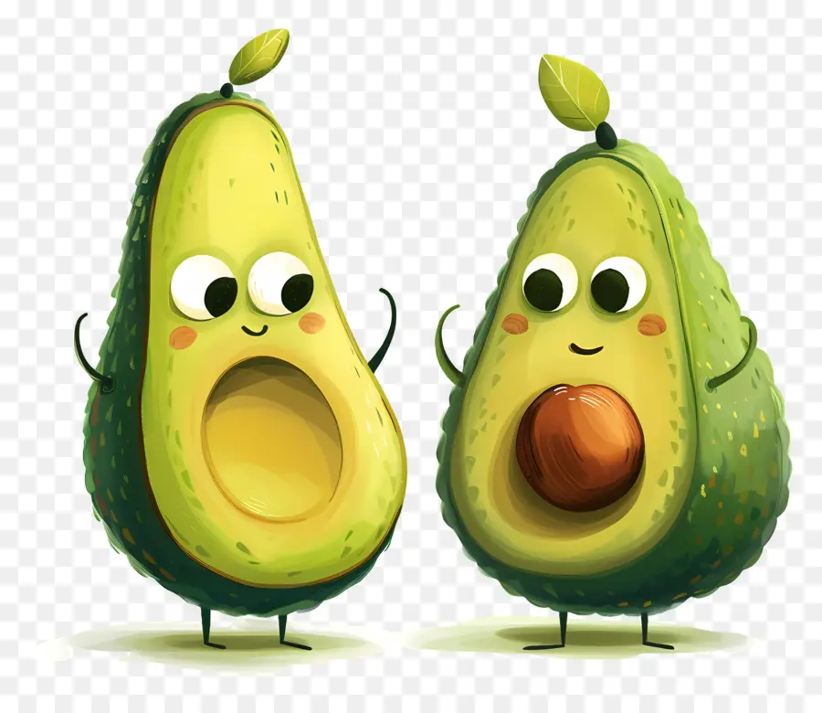 Aguacates，Dibujos Animados PNG