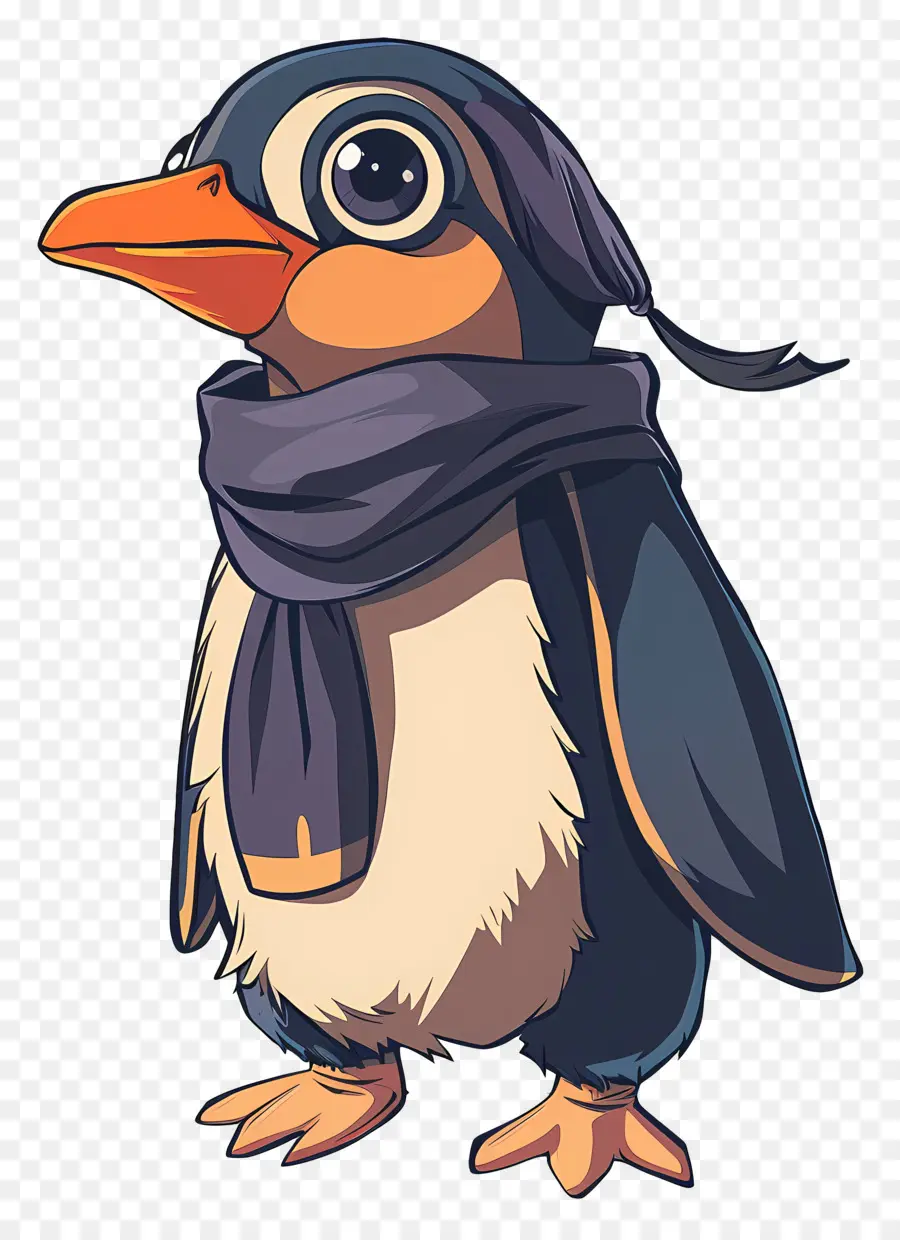 Pingüino，Bufanda PNG