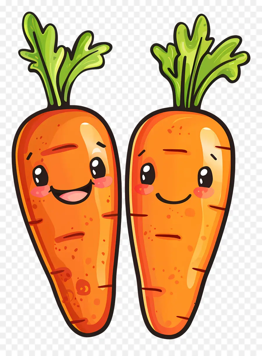 Las Zanahorias，Verduras Sonrientes PNG