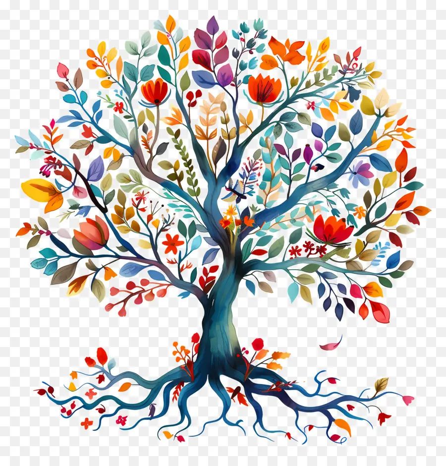 árbol De La Vida，Colorido árbol PNG