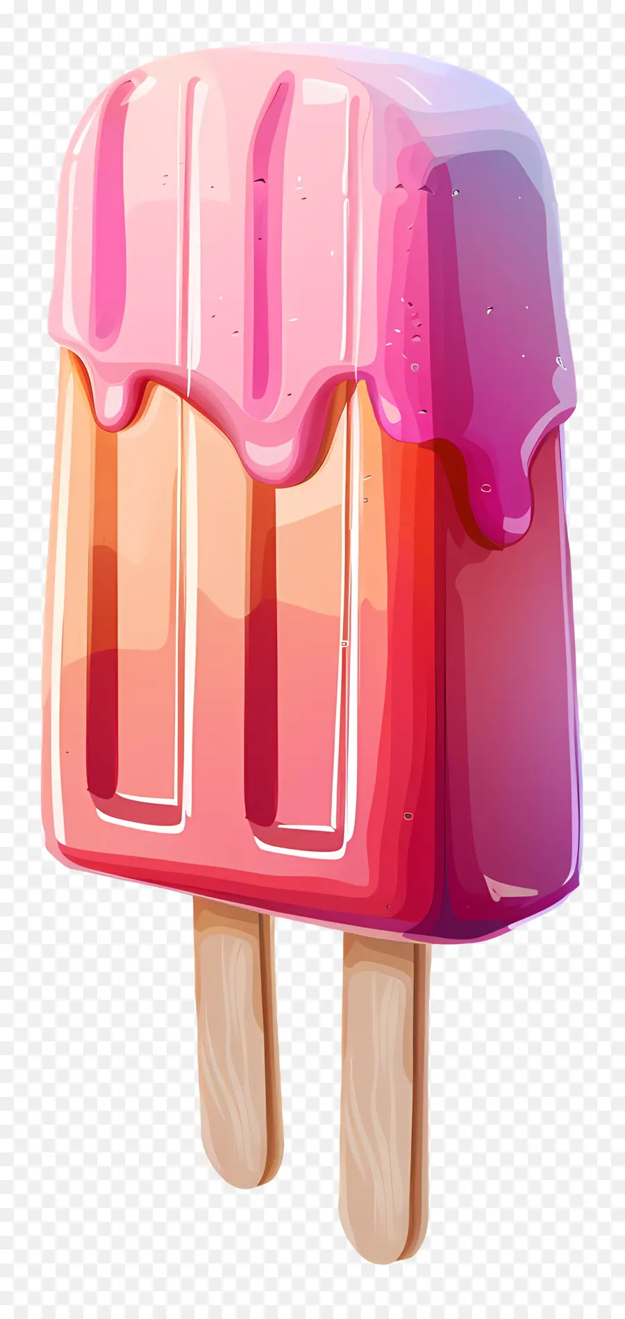 Las Paletas De Helado，Cono De Helado Rosa PNG