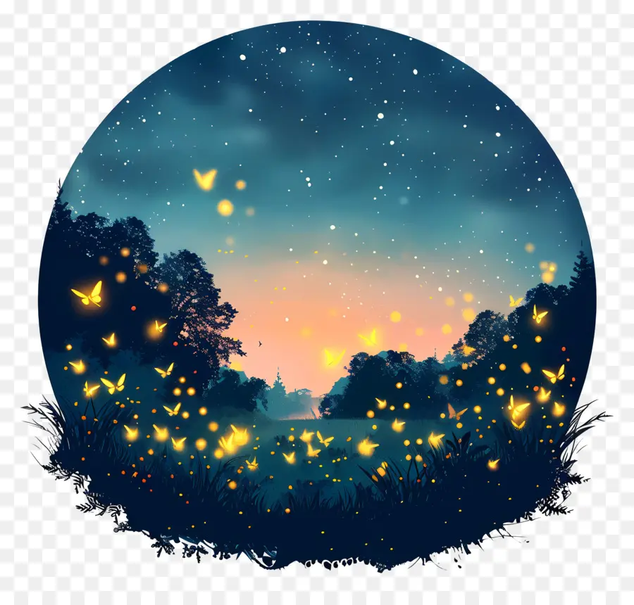 Verano，Bosque Nocturno PNG