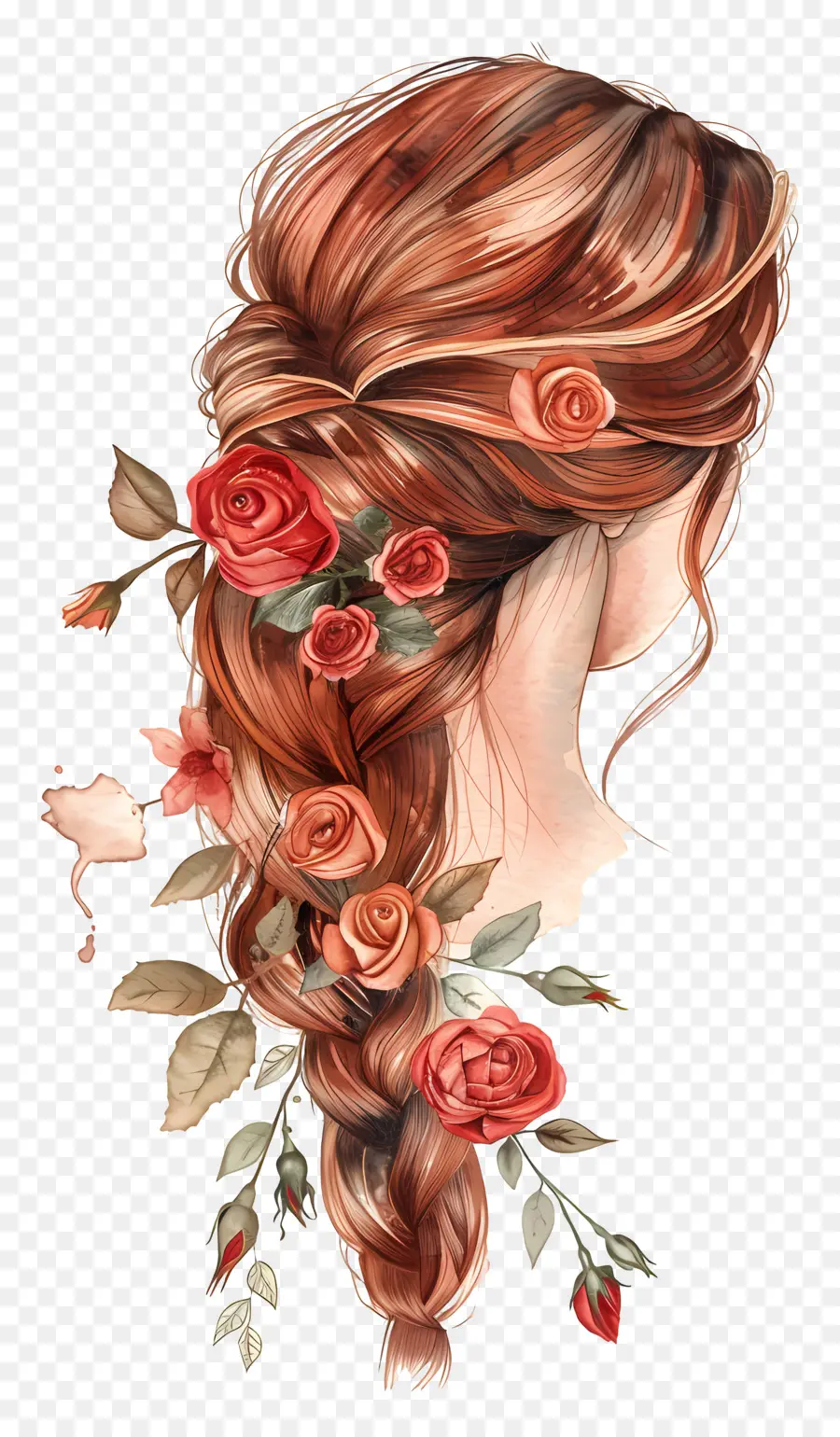 Estilo De Pelo，Mujer Con Cabello Rojo PNG