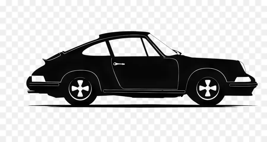 Silueta De Porsche，Coches De época PNG