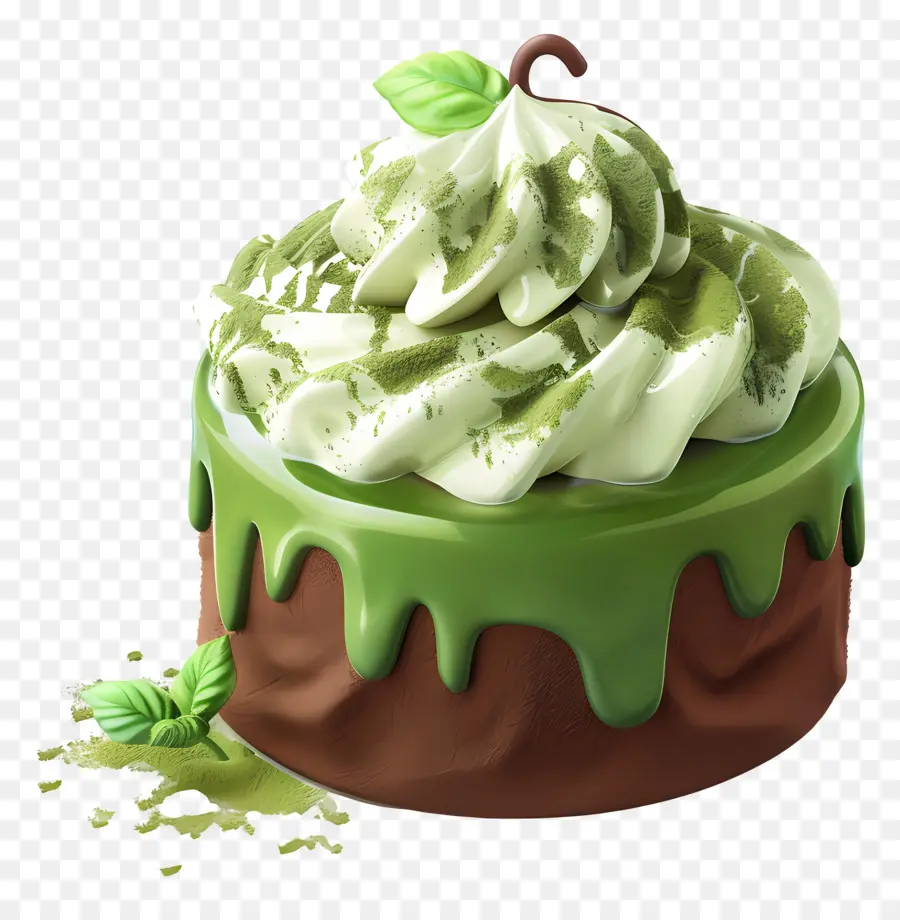 Pastel De Lava Matcha，Pastel De Matcha PNG