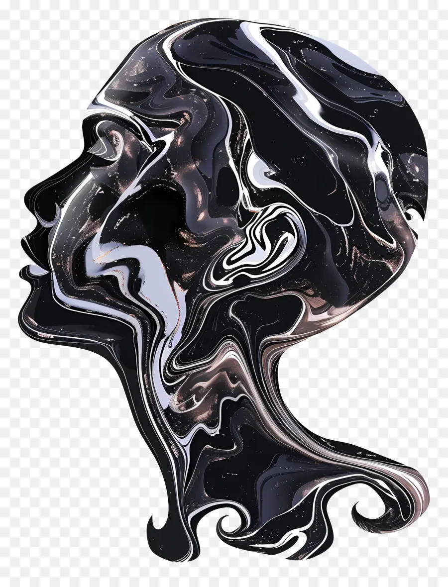 Silueta De La Cabeza，El Arte Abstracto PNG