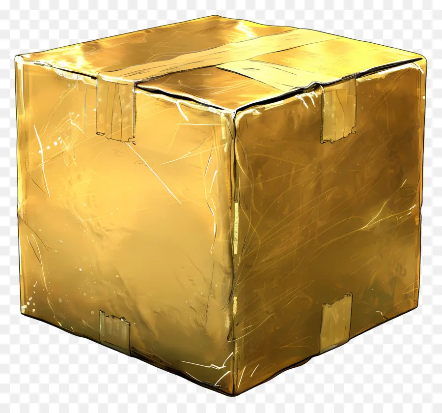 Caja De Cartón Grande，Cajón De Oro PNG