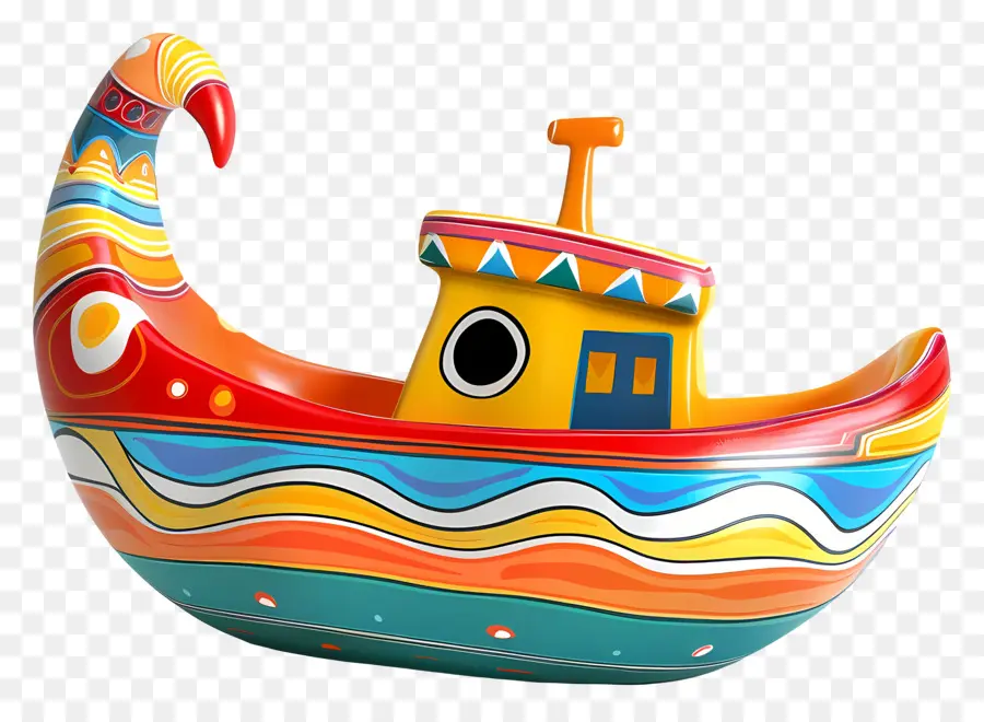 Barco，Bote Colorido PNG