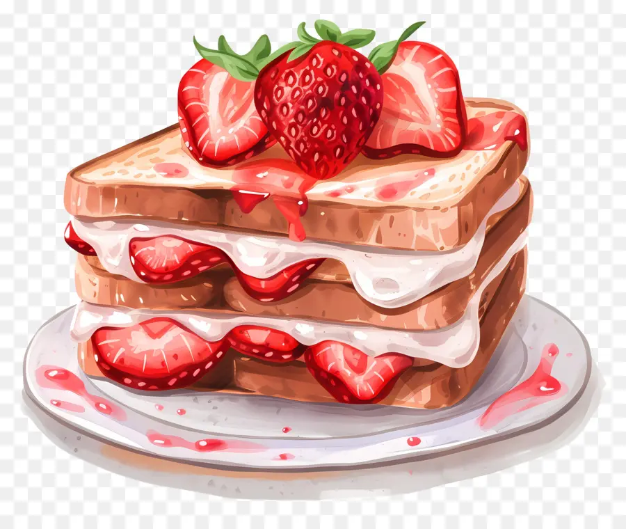 Fresa Sandwich，Strawberry Shortcake PNG