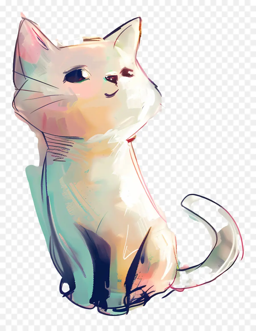 Gato，Gato Blanco PNG