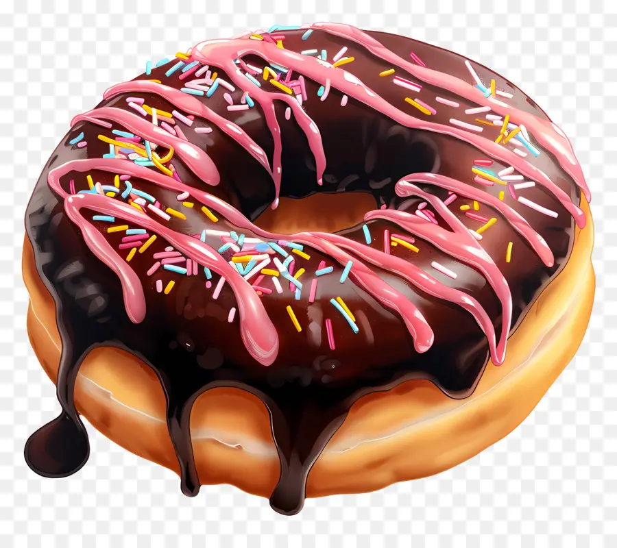 Donut，Donut De Chocolate PNG