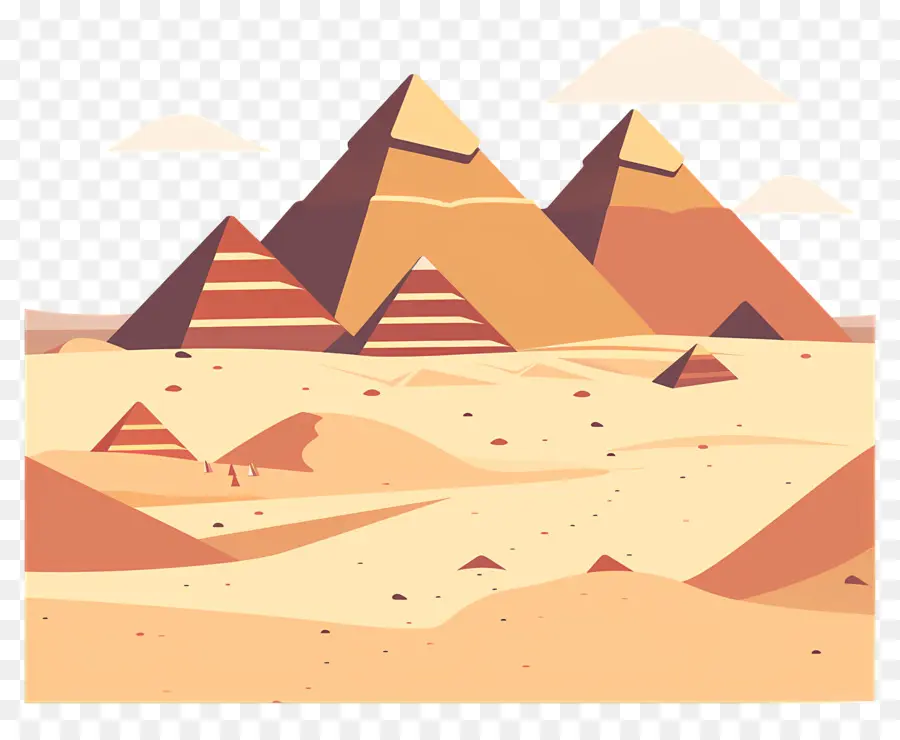 Las Pirámides De Giza，Desierto PNG