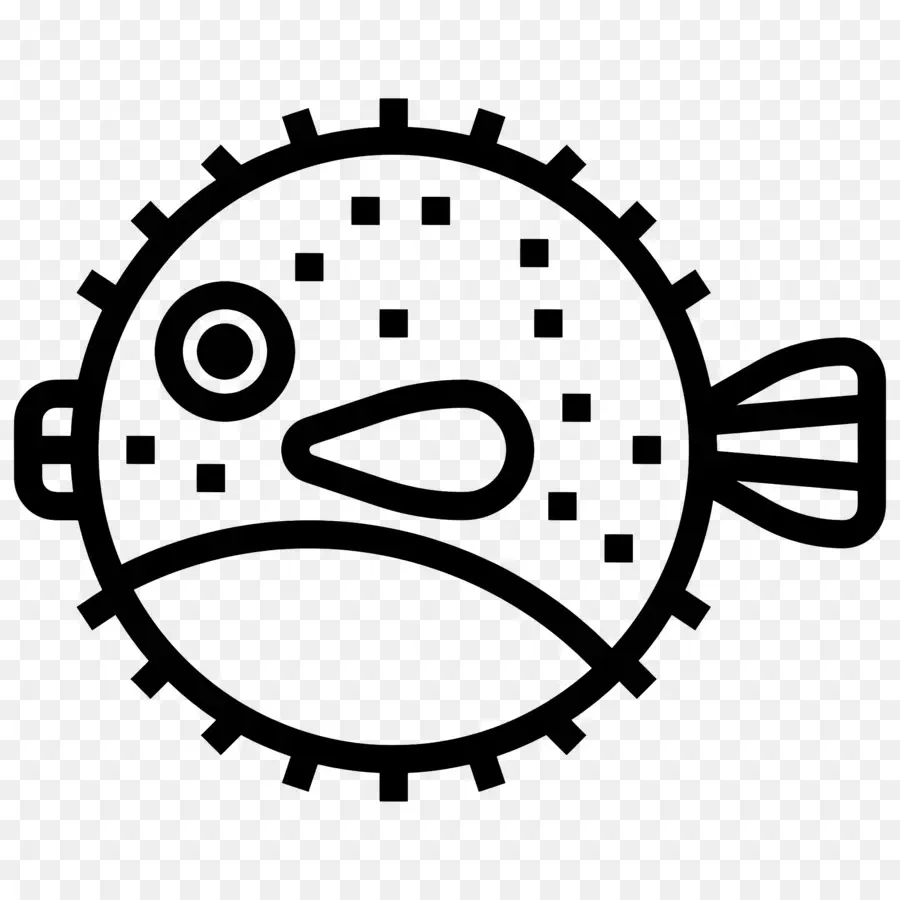 Puffer Fish，Negro PNG