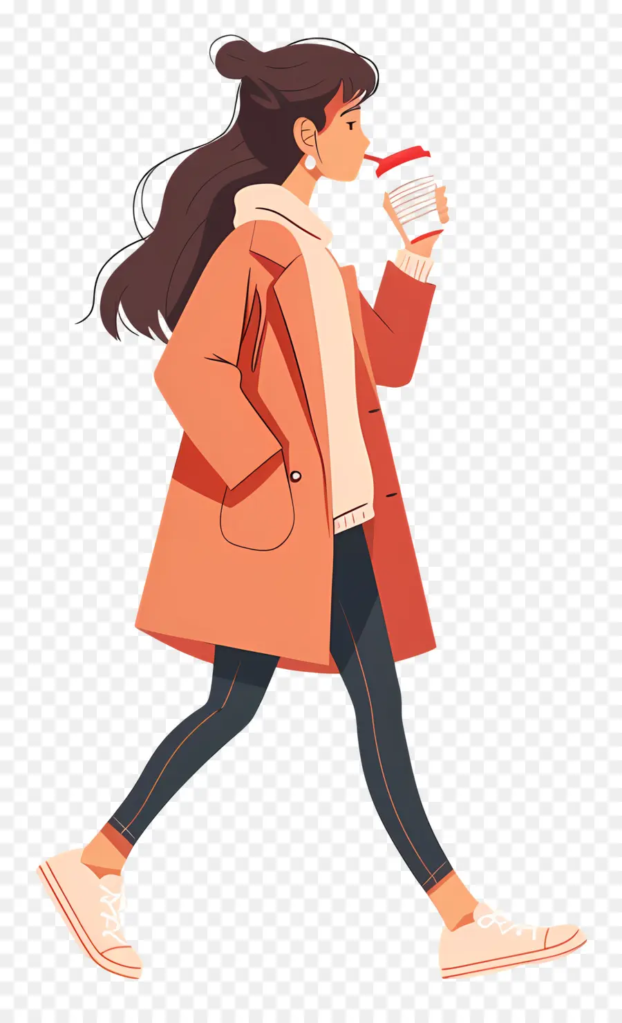 Mujer Caminando，Chica PNG