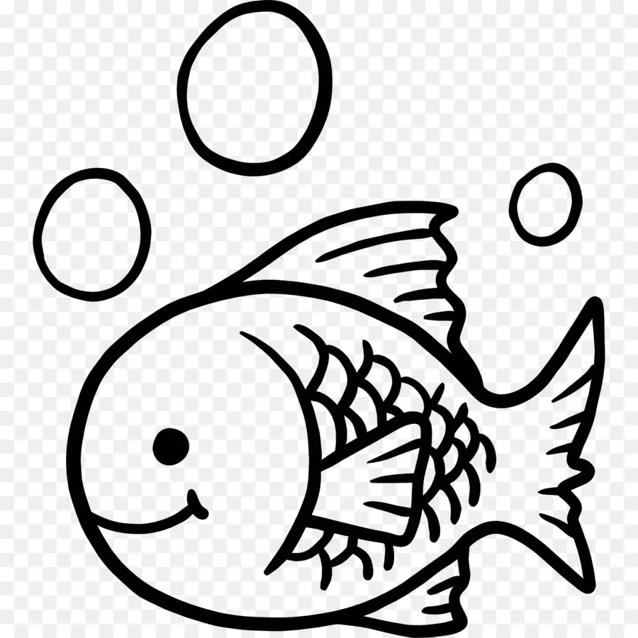 Los Peces，Dibujo De Línea PNG