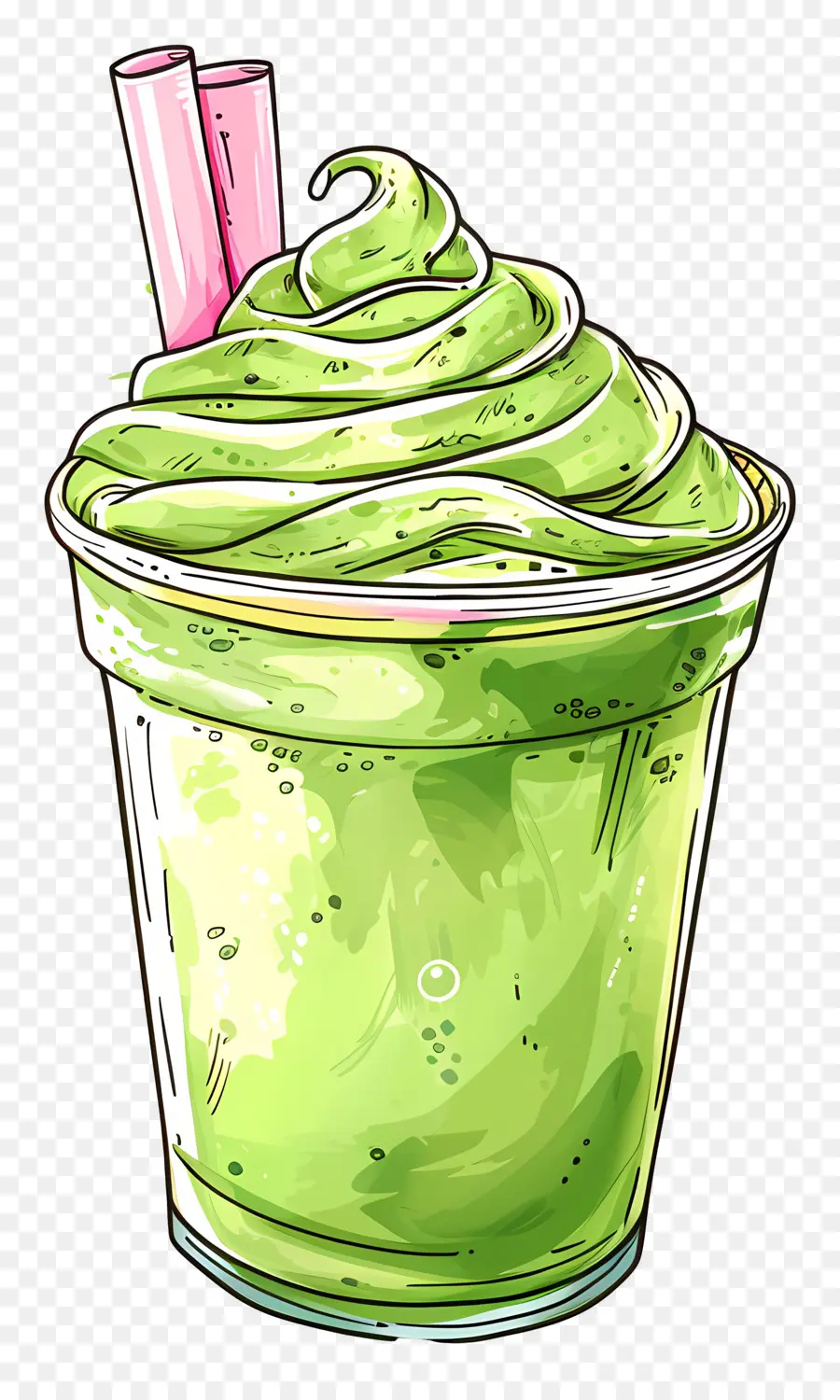 Beber Té Matcha，Batido Verde PNG