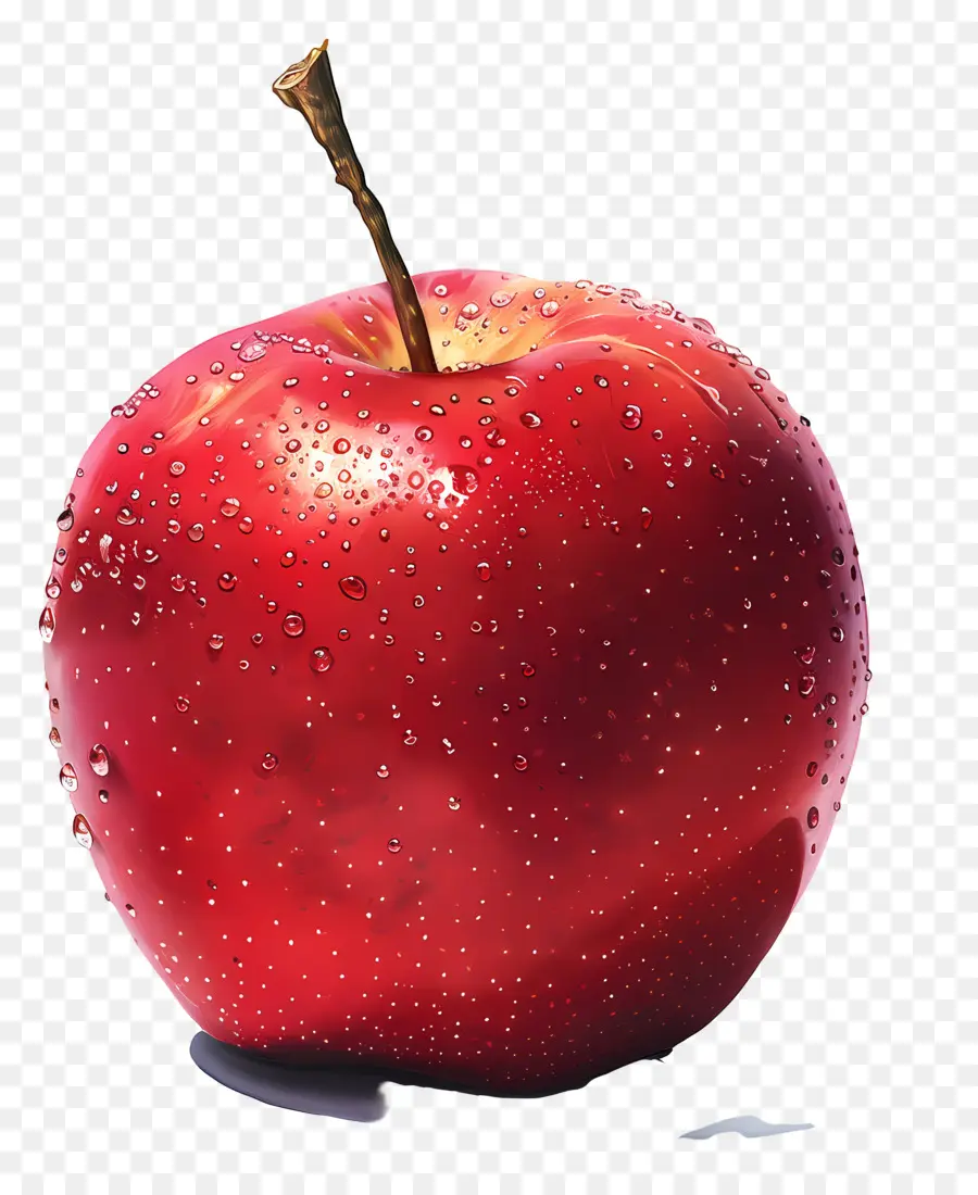 Manzana Roja，Las Gotas De Agua PNG