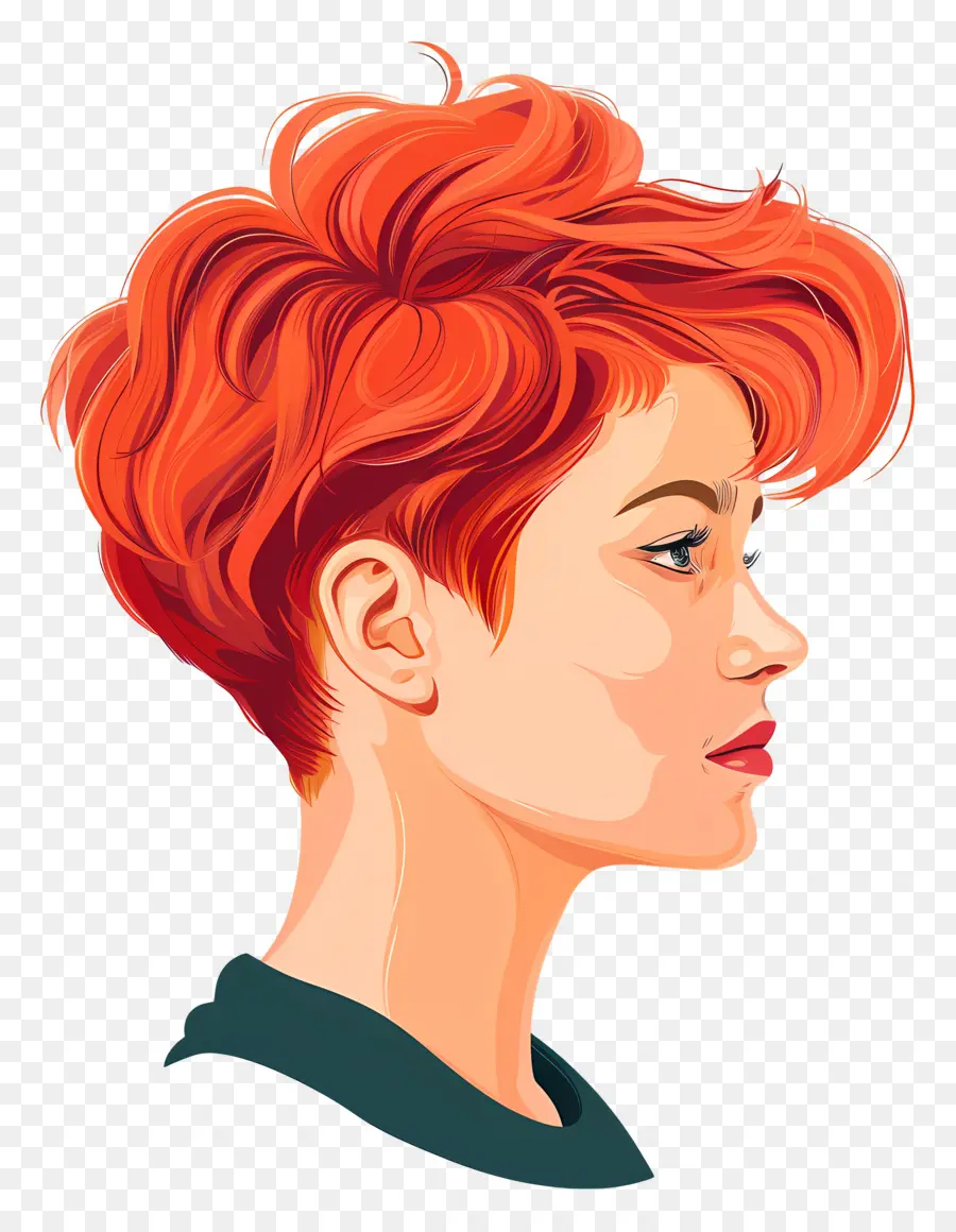 Estilo De Pelo，El Cabello De Color Naranja PNG