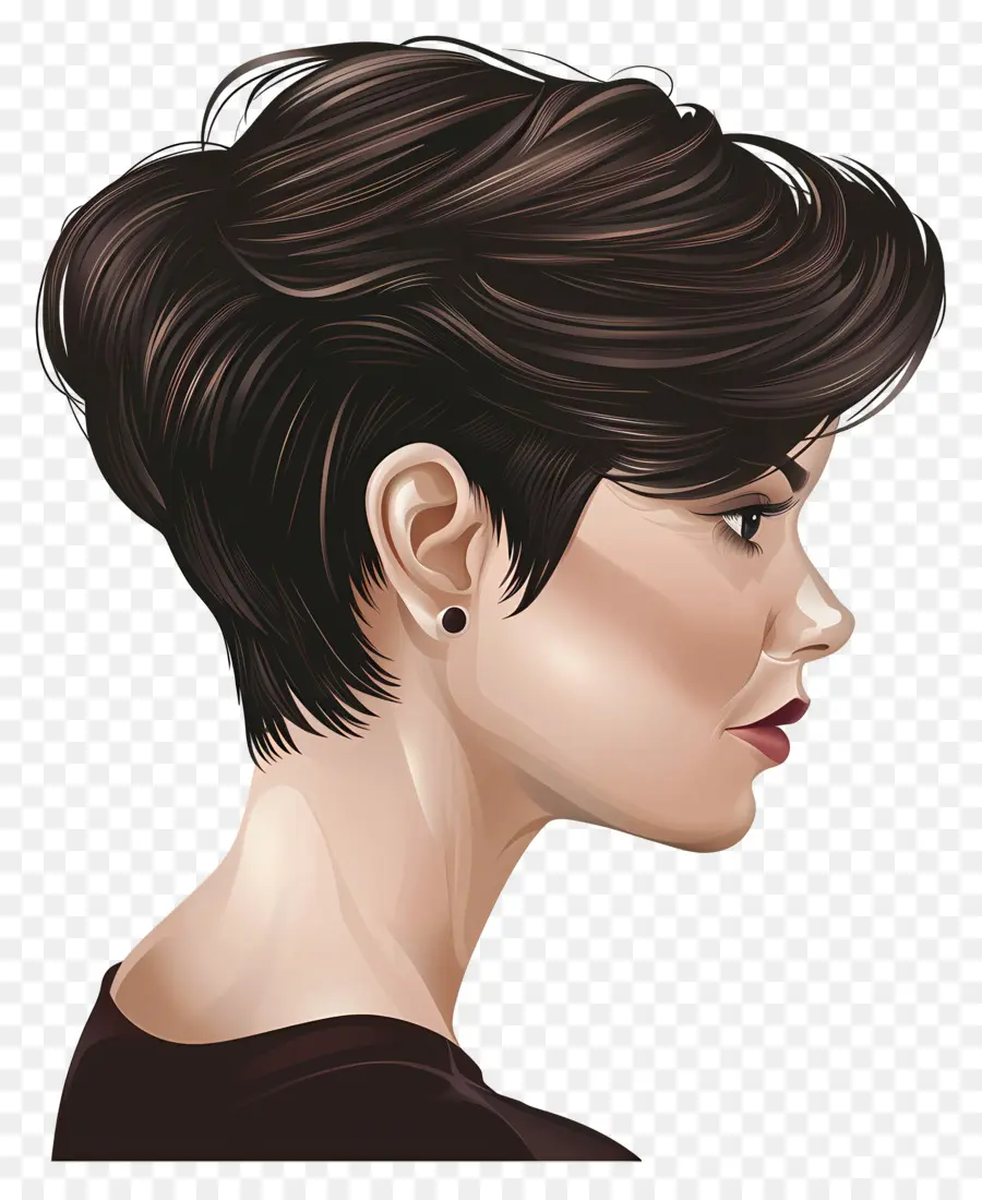 Estilo De Pelo，Perfil De Mujer PNG