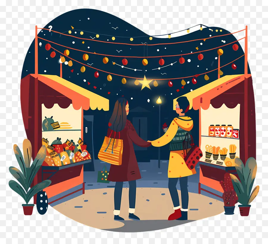 Mercado De La Noche，Mercado De Navidad PNG