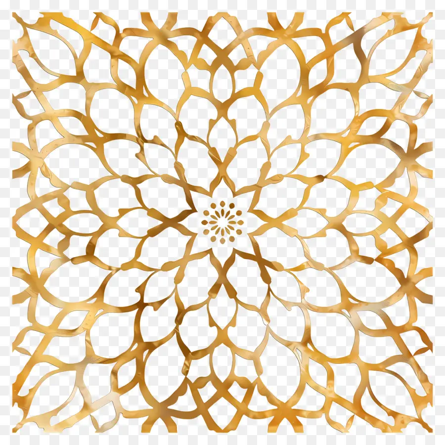 Patrón Islámico De Oro，Diseño Ornamental Dorado PNG