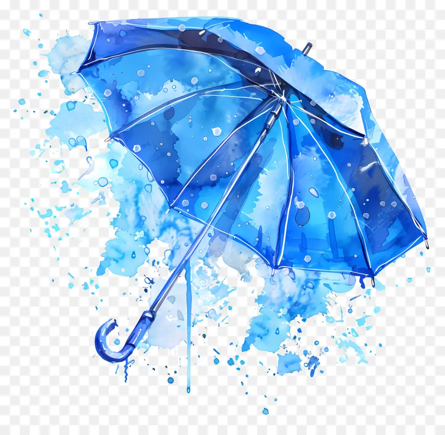 Paraguas，Paraguas De Color Azul PNG