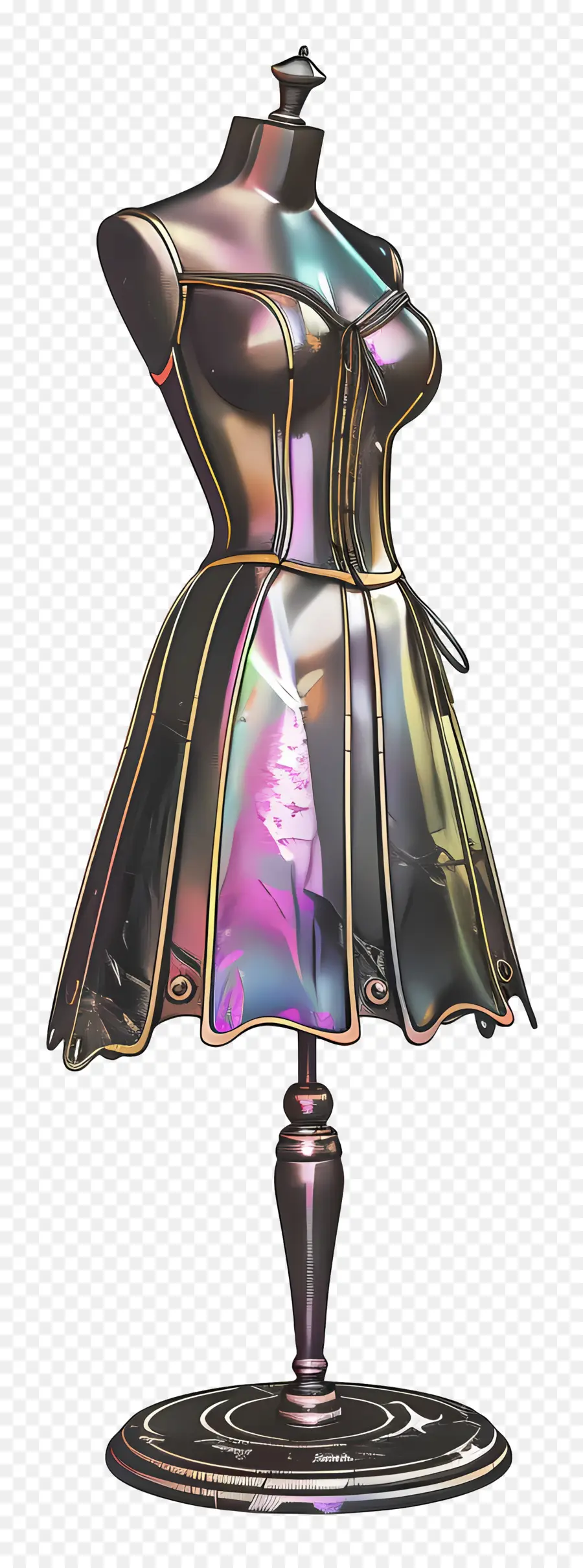 Maniquí De Costura，Vestido De Metal PNG