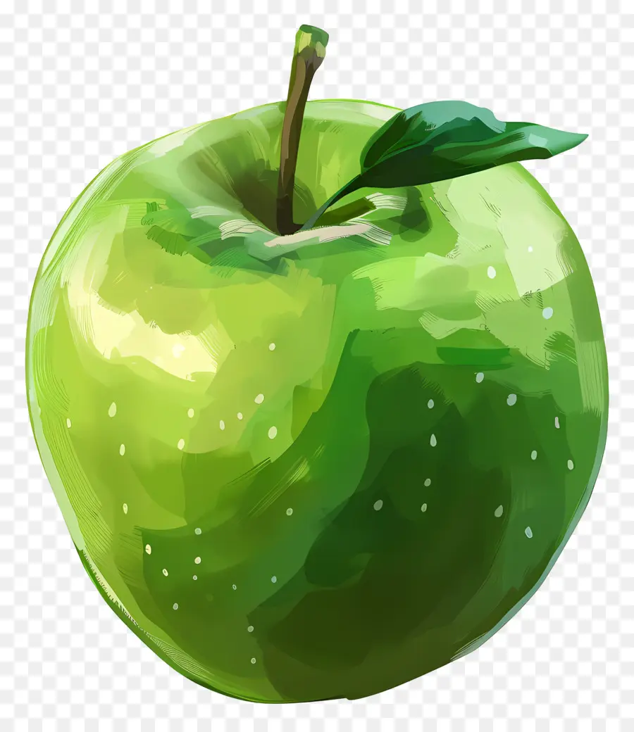 Manzana Verde，Brillante PNG