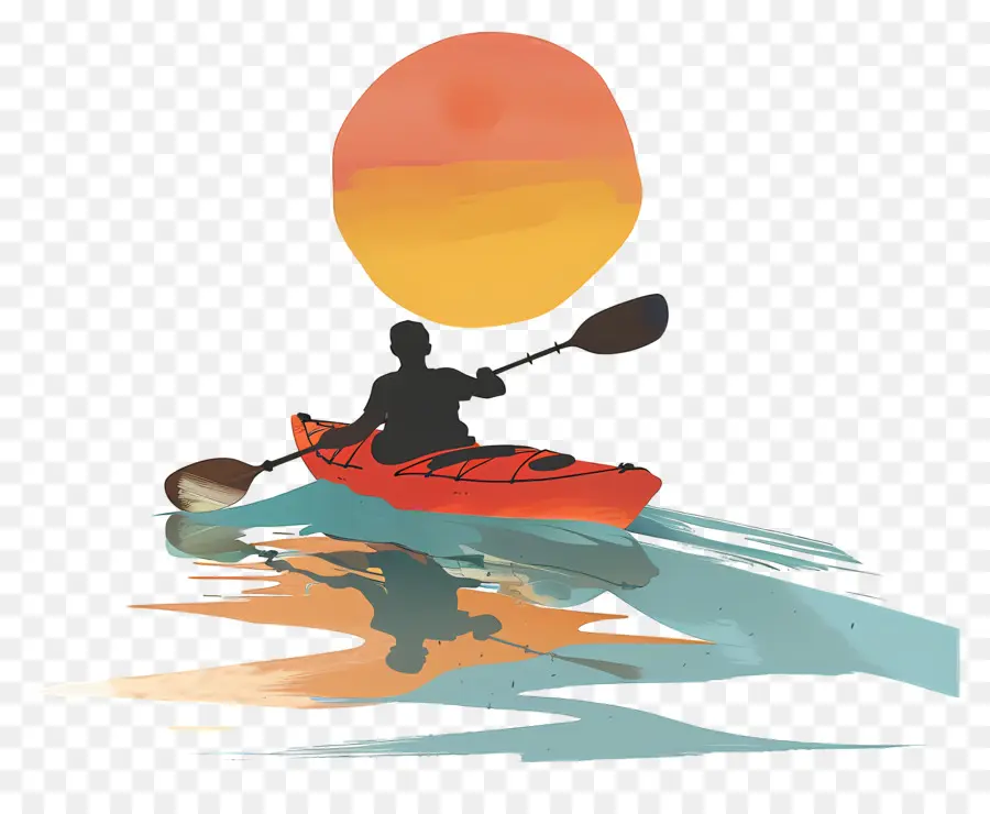 Kayak，Atardecer PNG