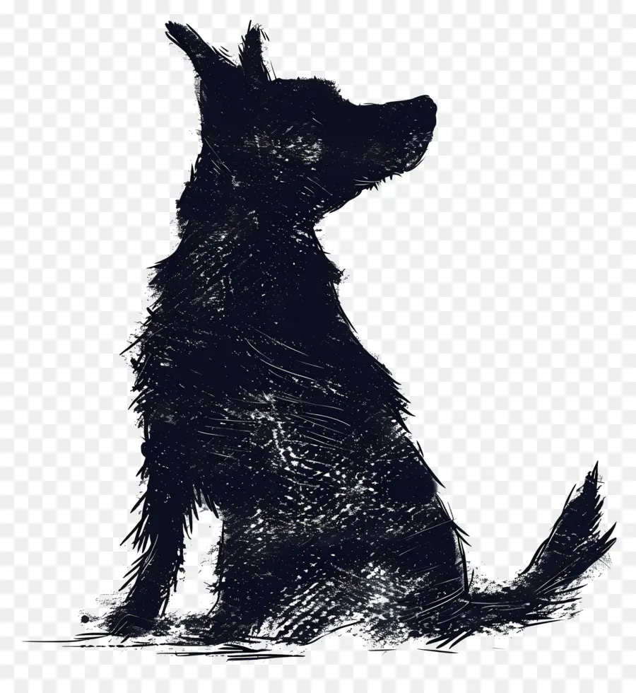 Silueta De Perro，Perro Negro PNG