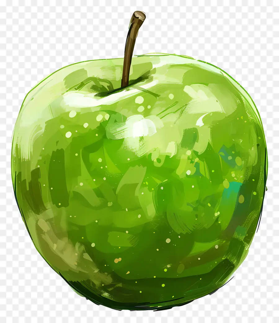 Manzana Verde，Superficie Brillante PNG