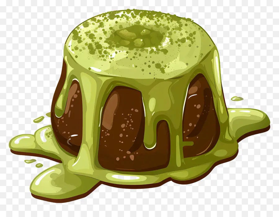 Pastel De Lava Matcha，Verde Pastel PNG