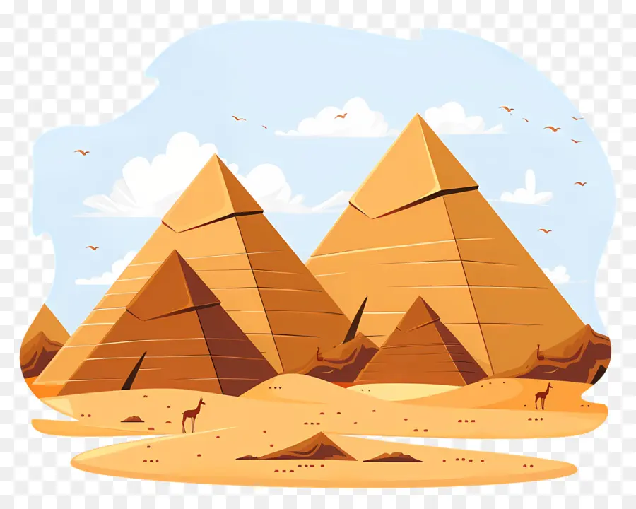 Las Pirámides De Giza，Las Dunas De Arena PNG