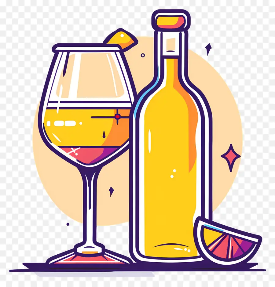 El Alcohol，Vino Blanco PNG